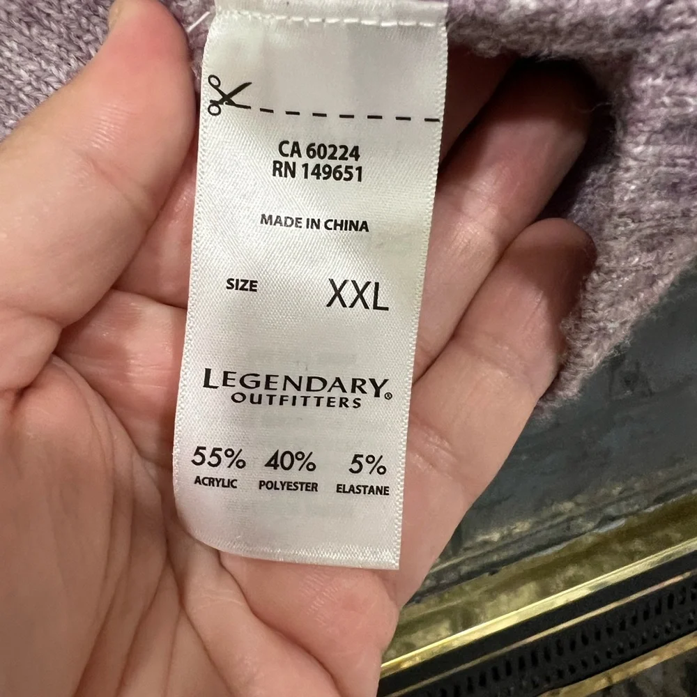 Women's Heathered Purple Sweater - Picture 3 of 5